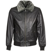 leather zip-front casual jacket