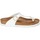 Sapatos Mulher Chinelos Birkenstock GIZEH Branco / Ouro