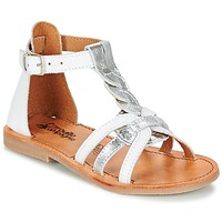Sapatos Rapariga Sandálias Mocassins & Sapato de vela GITANOLO Branco / Prata