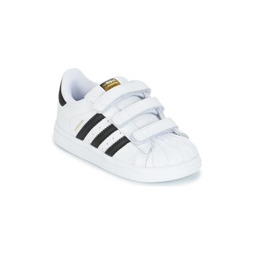 Sapatos Criança Sapatilhas chaos adidas Originals SUPERSTAR CF I Branco / Preto