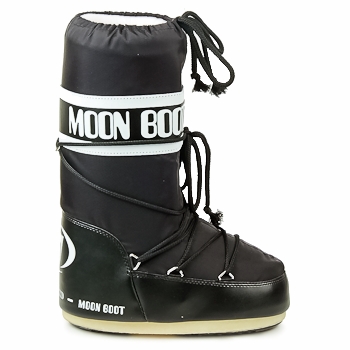 Moon Boot Vegas Black Leather Sandals