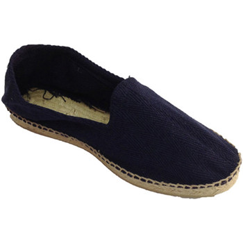 Sapatos Homem Alpargatas Made In Spain 1940 Sandálias de cânhamo tecido espinha de p Azul