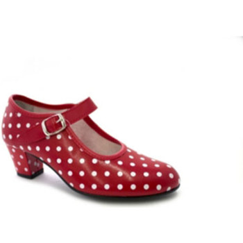 Sapatos Mulher Escarpim Danka Sevilha Flamenco sapato dança bolinhas b Vermelho