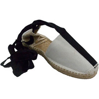 Sapatos Alpargatas Made In Spain 1940 Sandálias de cânhamo com fitas tipo de p Branco