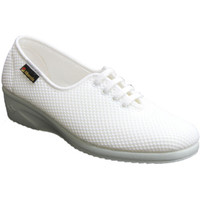 Sapatos Mulher Chinelos Made In Spain 1940 Lace lona sapatos de cunha branco suave Branco