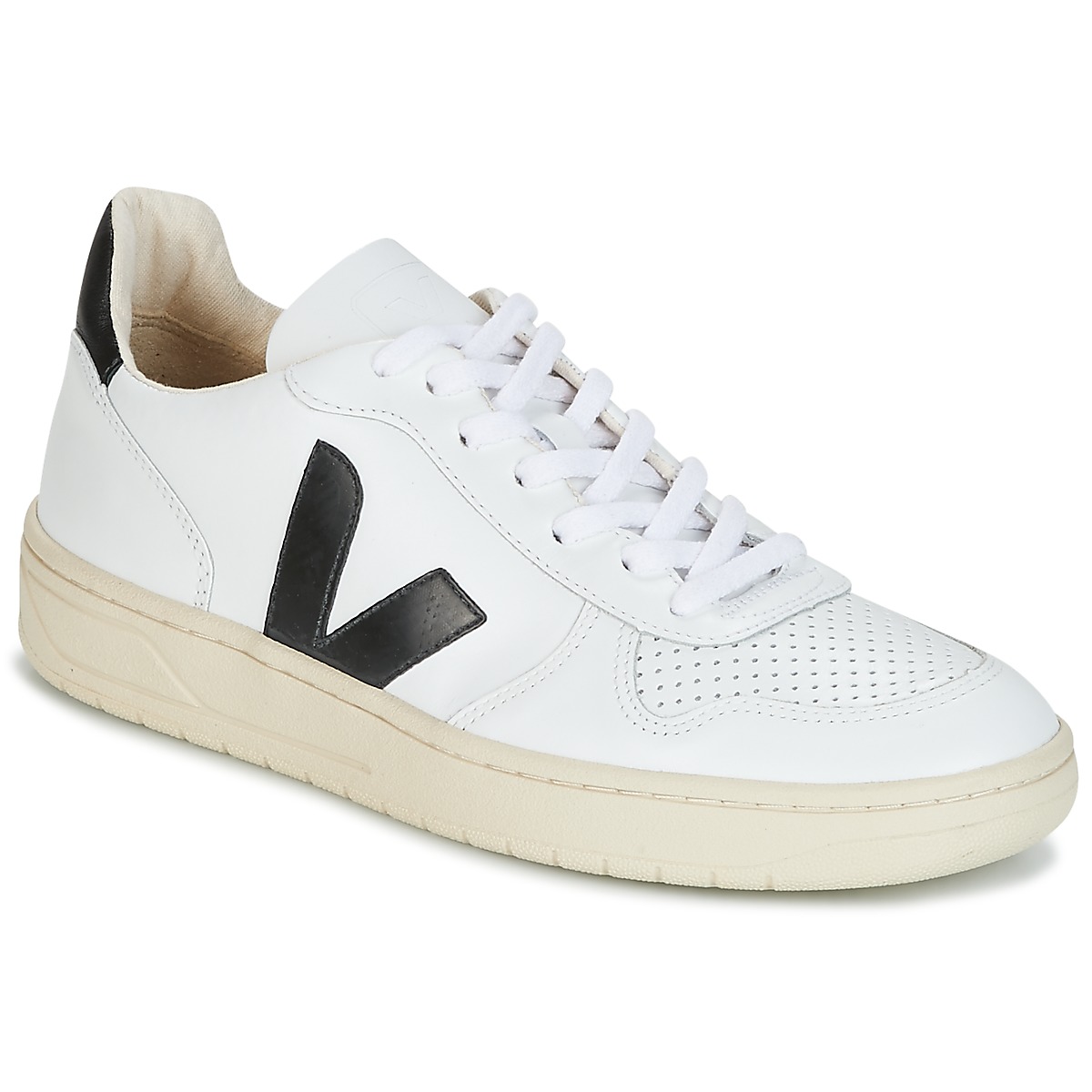 Sapatos Sapatilhas Veja EO022335 V-10 Branco / Preto