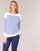 Textil Mulher T-shirt Hand mangas compridas Armor Lux ROADY Branco / Azul