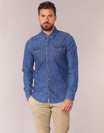 Textil Homem Camisas mangas comprida Casual Attitude IHERZI Azul