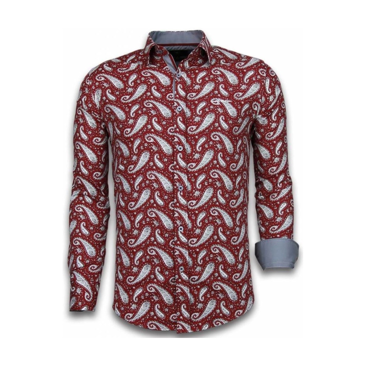Textil Homem Camisas mangas comprida Tony Backer 51159545 Vermelho