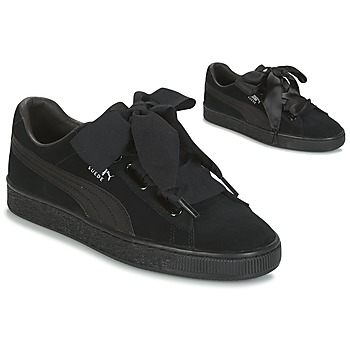 Sapatos Mulher Sapatilhas Puma W SUEDE HEART EP.BLACK Preto