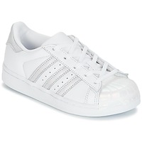 Sapatos Rapariga Sapatilhas adidas Originals STAN SMITH C Branco / Prata
