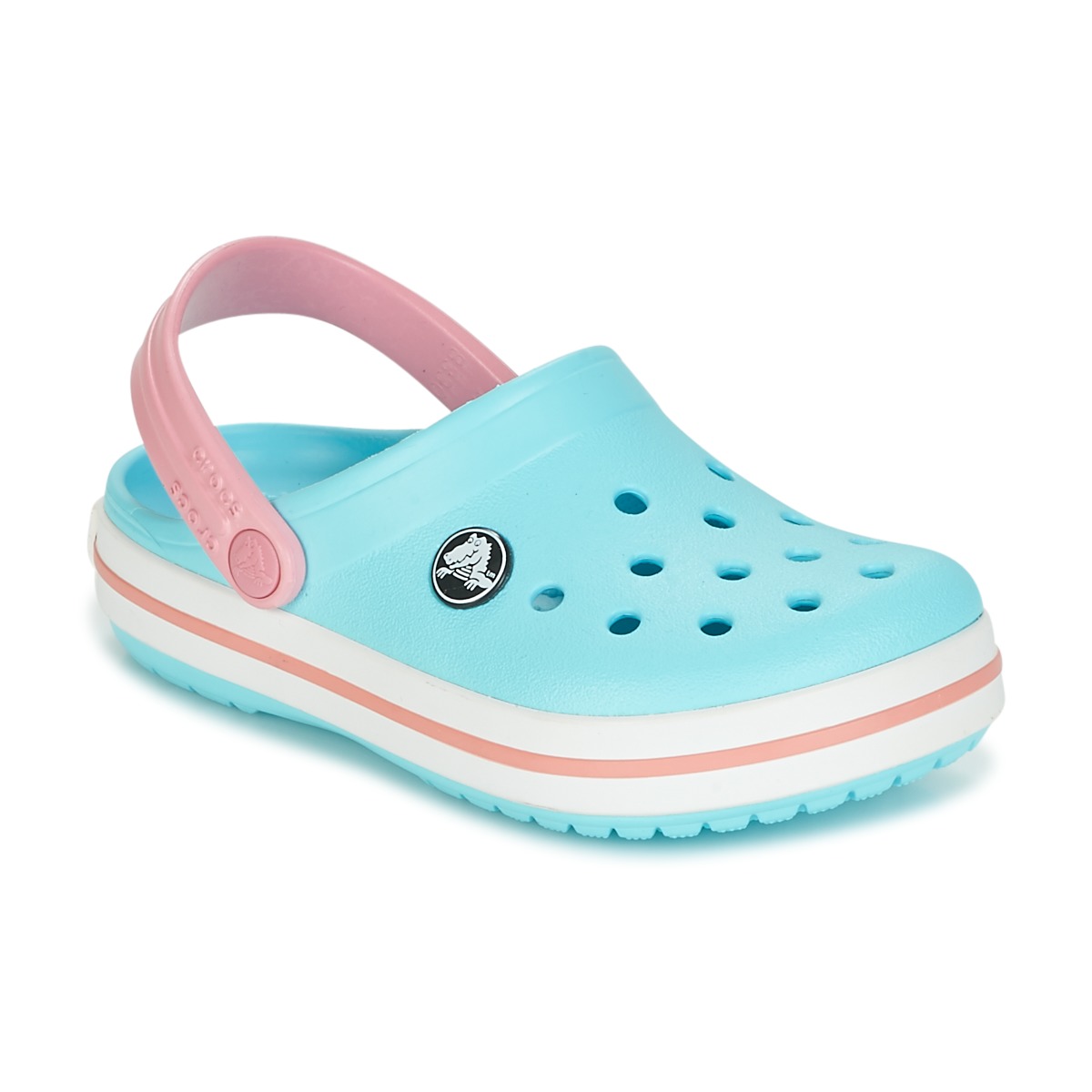 Sapatos Criança Tamancos Crocs Crocband Clog Kids Azul / Rosa