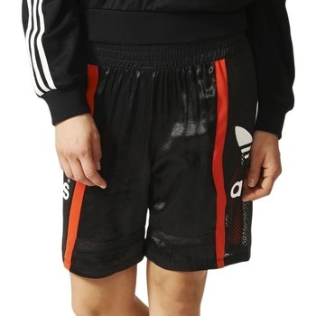 Textil Mulher Calças curtas adidas year Originals Basketball Baggy Vermelho, Preto