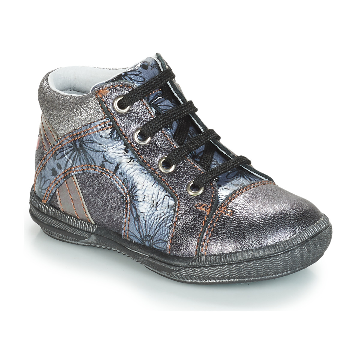 Sapatos Rapariga Sapatilhas de cano-alto GBB ROSETTA Prata / Azul