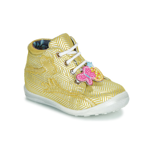 Sapatos Rapariga Quadros / telas Catimini SALAMANDRE Amarelo