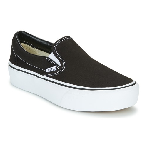 Sapatos Mulher Slip on Vans Beanie Classic Slip-On Platform Preto