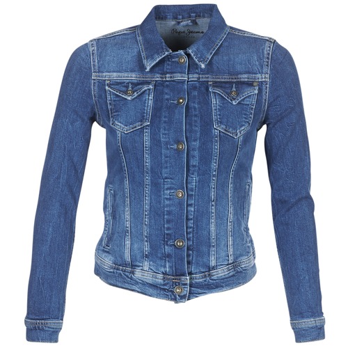 Textil Mulher casacos de ganga Pepe Slimmy jeans THRIFT Azul