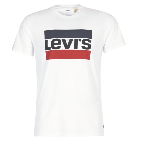 Textil Homem T-Shirt mangas curtas Levi's GRAPHIC SPORTSWEAR LOGO Branco
