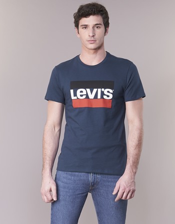 Textil Homem T-Shirt mangas curtas Levi's GRAPHIC SPORTSWEAR LOGO Marinho