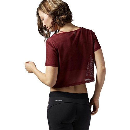 Reebok Sport Cardio Mesh Tee Bordô