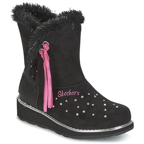 Sapatos Rapariga Botas de neve estas Skechers SPARKLES Preto / Rosa