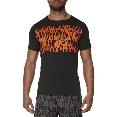 Textil Homem T-Shirt mangas curtas Asics Nome de família Preto