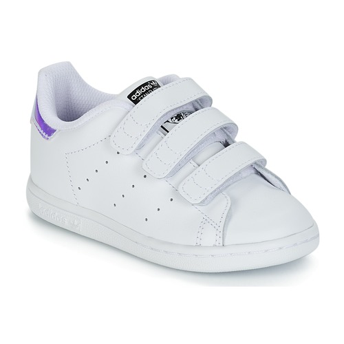 Sapatos Rapariga Sapatilhas adidas Originals STAN SMITH CF I Branco / Prata
