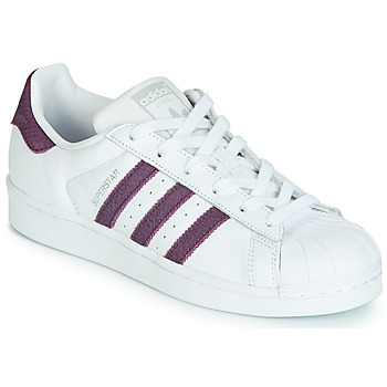 Sapatos Mulher Sapatilhas adidas Originals SUPERSTAR W Branco / Violeta