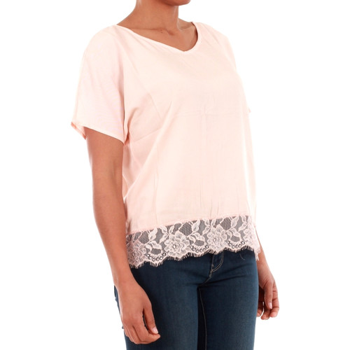 Vero Moda 10185240 VMNEWMAKER 2/4 TOP LACE PRINT LCS ROSE QUARTZ Rosa