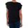 Textil Mulher T-Shirt mangas curtas Vero Moda 10196214 VMBRIGHT S/L FLOUNCE TOP O17 BLACK Preto