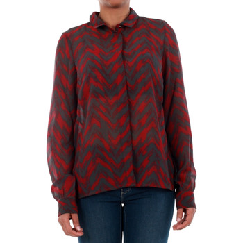 Textil Mulher camisas Vero Moda 10195565 VMKATINKA L/S SHIRT SB1 SUN-DRIED TOMAT/KATINKA Vermelho