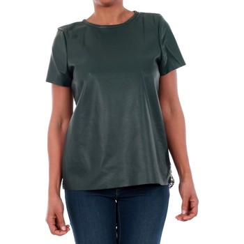 Textil Mulher tee shirts homme american apparel Vero Moda 10188470 VMRINA LACE BUTTER S/S TOP LCS GREEN GABLES Verde