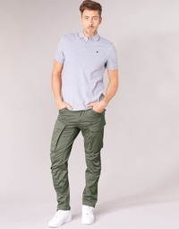 Textil Homem T-shirts e Pólos G-Star Raw ROVIC ZIP 3D STRAIGHT TAPERED Cinza / Verde
