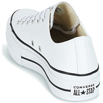 Converse CHUCK TAYLOR ALL STAR LIFT CLEAN OX LEATHER Branco
