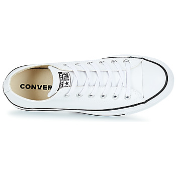 Converse CHUCK TAYLOR ALL STAR LIFT CLEAN OX LEATHER Branco