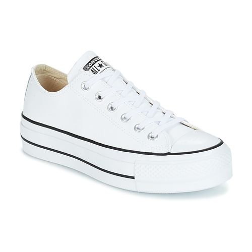 Sapatos Mulher Sapatilhas fortune Converse CHUCK TAYLOR ALL STAR LIFT CLEAN OX LEATHER Branco