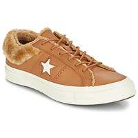 Sapatos Mulher Sapatilhas Converse jack ONE STAR LEATHER OX Camel