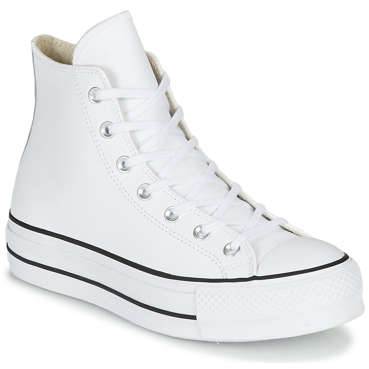 Sapatos Mulher Sapatilhas de cano-alto street Converse CHUCK TAYLOR ALL STAR LIFT CLEAN LEATHER HI Branco