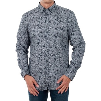Textil Homem Camisas mangas comprida Chemise Bixby Cord 12141868 JPRANTONIO SHIRT L/S LTD NAVY BLAZER/WHITE FL Azul