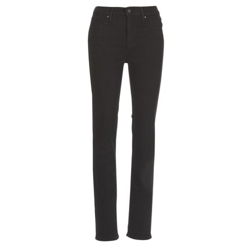 Textil Mulher Calças Jeans skinny-fit Levi's 724 HIGH RISE STRAIGHT Preto