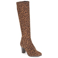 Sapatos Mulher Botas André GANTELET 4 Leopardo