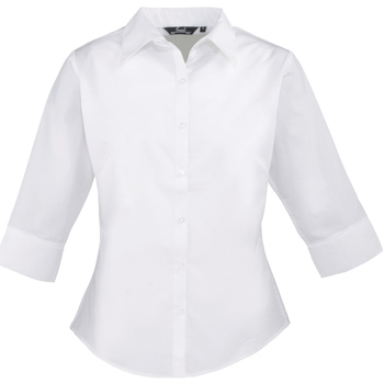 Textil Mulher camisas Premier Poplin Branco