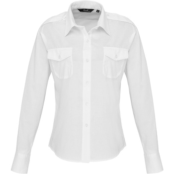 Textil Mulher camisas Premier PR310 Branco