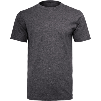 Textil Homem T-Shirt mangas curtas Build Your Brand Round Neck Carvão vegetal