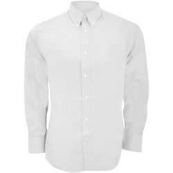 Textil Homem Camisas mangas comprida Kustom Kit KK188 Branco