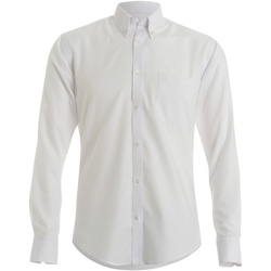 Textil Homem Camisas mangas comprida Kustom Kit KK139 Branco