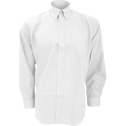 Textil Homem Camisas mangas comprida Kustom Kit KK351 Branco