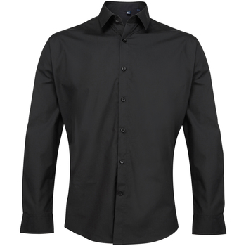 Textil Homem Camisas mangas comprida Premier PR207 Preto