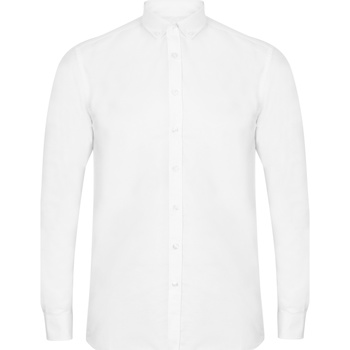 Textil Homem Camisas mangas comprida Henbury HB512 Branco