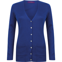 Textil Mulher Casacos de malha Henbury Fine Knit Azul
